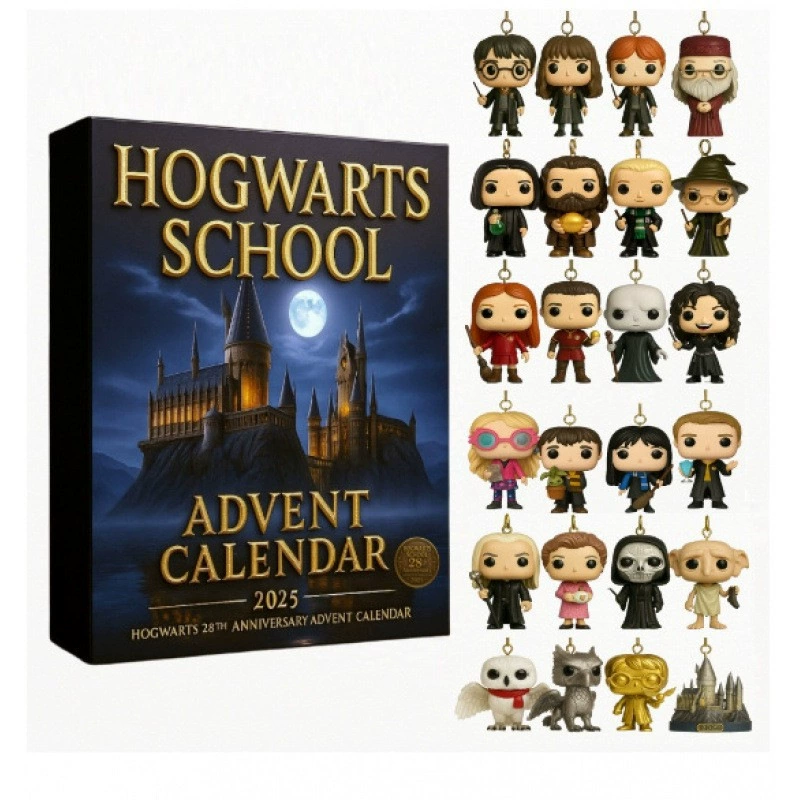 Адвент-календарь 24 дня (Harry Potter) blind box — акриловые подвески для ёлки, 26×18×3 см
