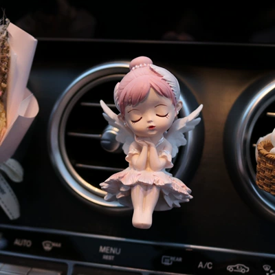 Car creative cute dancing girl Air outlet air conditioning aromatherapy clip car perfume fragrance car interior supplies female (Other Automotive Interior Supplies) - ballet-girl-pink-air-outlet