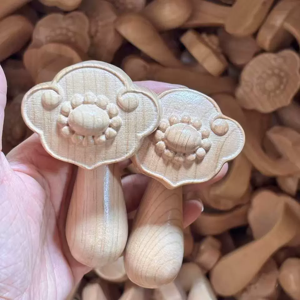 桃木雕卡通可爱手工配饰如意吊坠手机钥匙扣挂件配件摆件工艺品