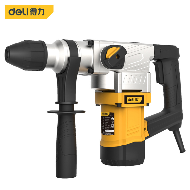 得力工具双功能二用 电锤钻孔 开槽机 钢筋自停1050W功率混凝土打