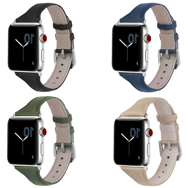 Наручные часы унисекс из нейлона Apple, подлинная кожа