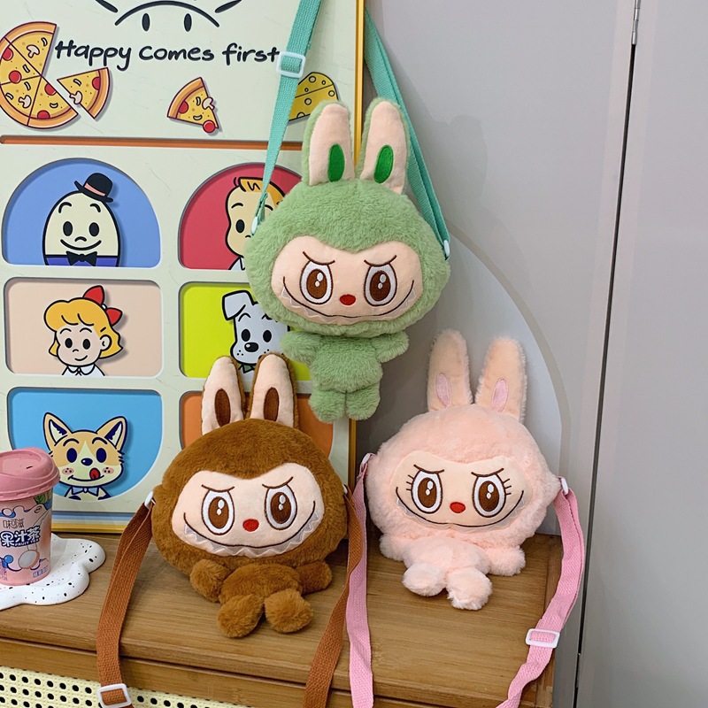 국경 간 LABUBU 봉제 장난감 버블 마트 블라인드 박스 토끼 펜던트 LABUBU 인형 어린이 선물