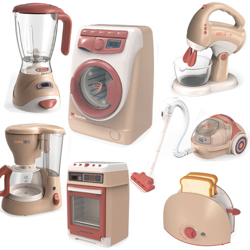 Foreign trade children's play house small household appliances kitchen toys boys and girls simulation electric washing machine small household appliances set