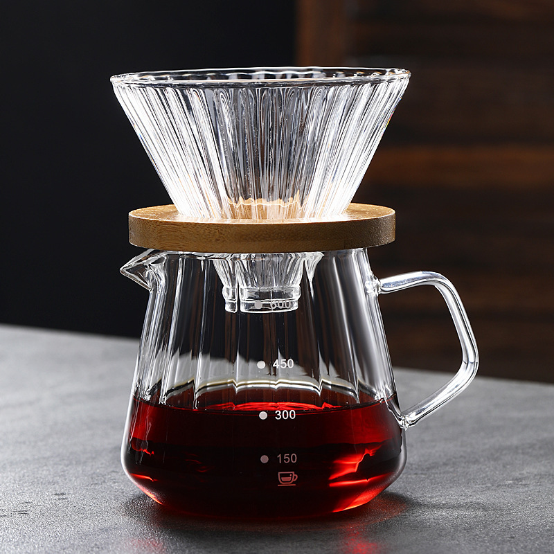 Simple Coffee suit Household Coffee Pot Hand Pot Hand Grinder Appliances Holiday Gift Box Striped Coffee Pot