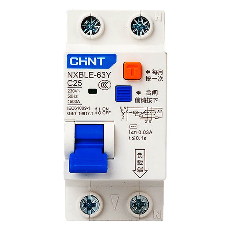 Воздушный выключатель Chint с автоматическим выключателем защиты от утечки NXBLE-63Y Бытовая 220 В маленькая 1P защита от утечки N миниатюра