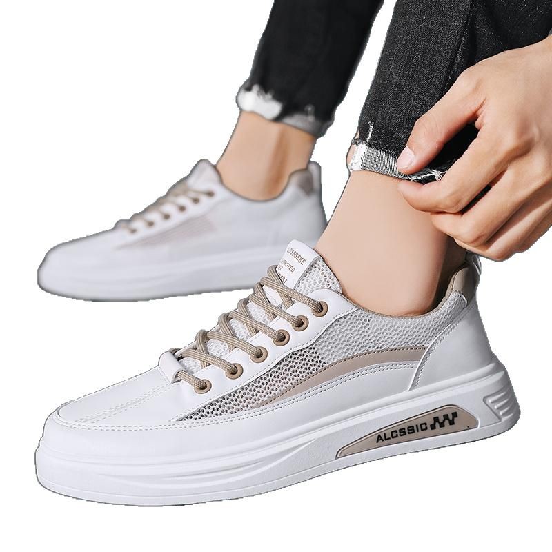 Verano nuevo estilo zapatos de malla casuales estudiantes pequeños zapatos blancos todos los partidos tendencia deportes zapatos de hombre estilo Hong Kong zapatos retro