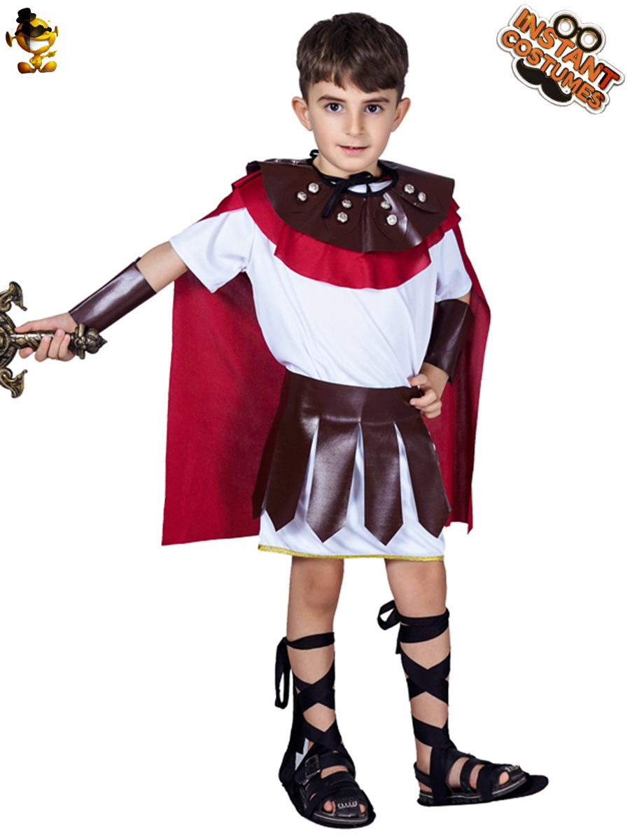 Los niños romano Guerrero traje de Halloween traje mascarada niño romano Guerrero fiesta traje