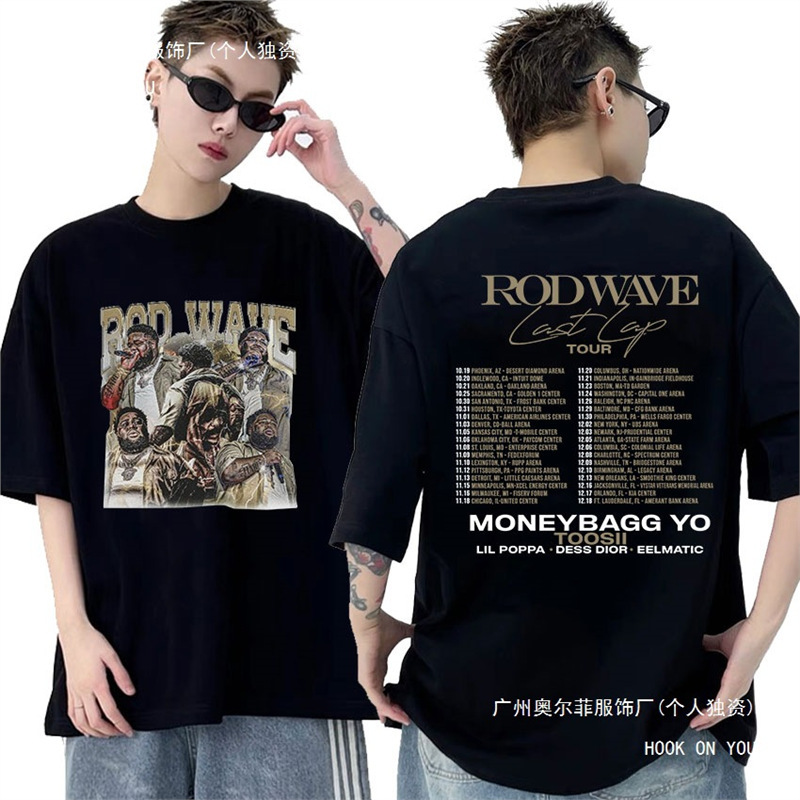 Foreign Trade New 90S Rap Rod Wave Last Lap Tour 2025 Graphic T-Shirt for Men and Women H Foreign Trade New 90S Rap Rod Wave Last Lap Tour 2025 Graphic T-Shirt for Men and Women H