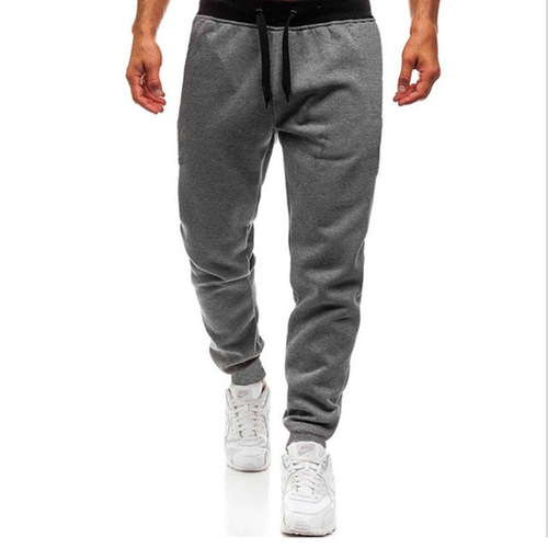 Men's and Women's Winter Fleece Track Pants, Fitness Running Pants, Elastic Waist Solid Color Tracksuit Leggings