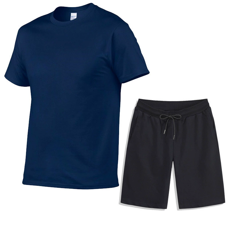 T-shirt, sports set for training, fashionable men's shorts for leisure