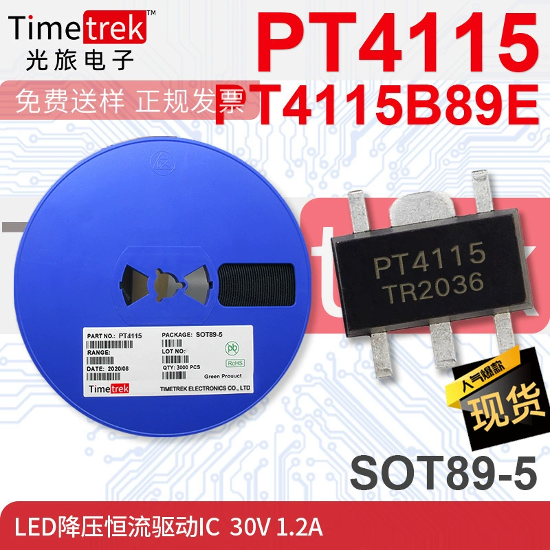 Низкий драйвер светодиодов постоянного тока IC PT4115 PT4115B89E Rich PT4115EE89E SOT89-5