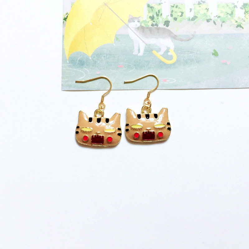 Fashion Cat Alloy Enamel Women's Drop Earrings 1 Pair display picture 8