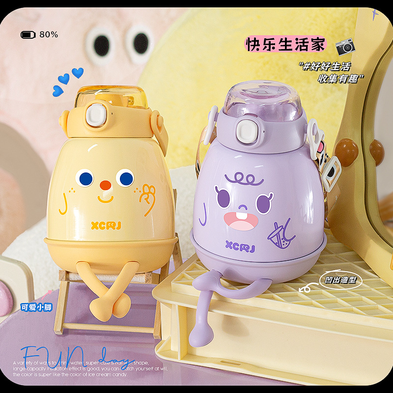 Pequeño diario de té nuevo 316l taza de vacío de acero inoxidable de gran capacidad portátil mango taza de agua de los niños taza de vientre grande al por mayor