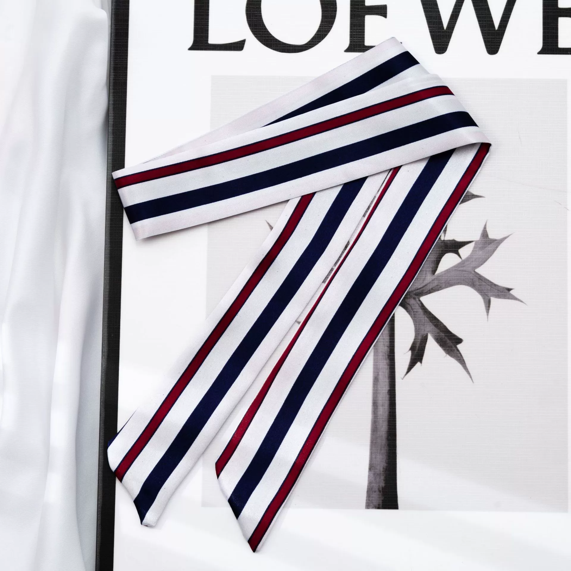Silk Scarf Hairband (Suhang) long streamer 89×3.8 cm, lightweight gift box option
