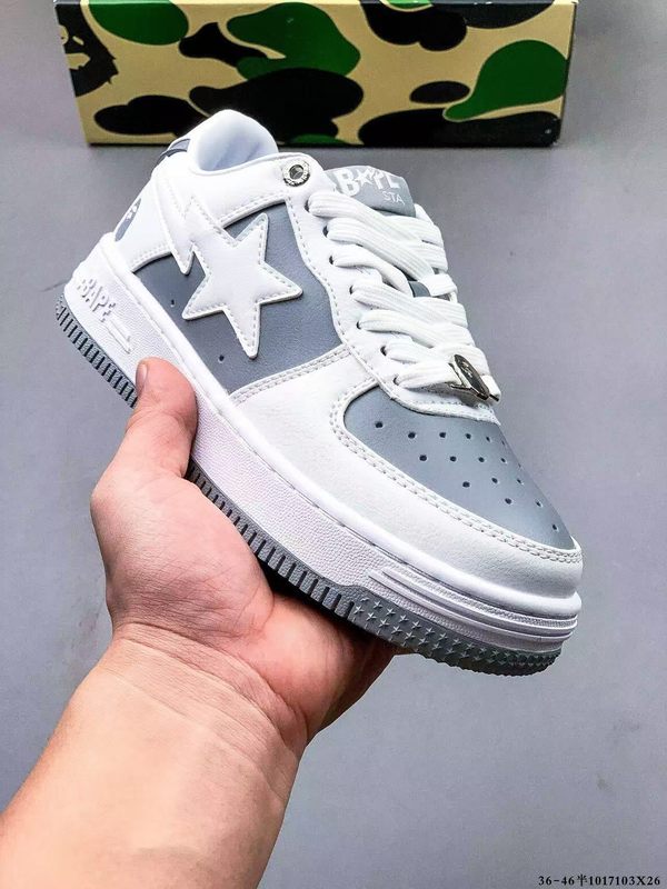 莆田工場直販 BAPESTA SK8 DUNK ストリートトレンド 黒と白のサメ カップル バイブ カジュアル シューズ|undefined