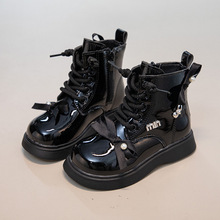 女童靴子2025新款秋冬儿童短靴秋季真皮鞋子马丁靴加绒皮靴二棉鞋