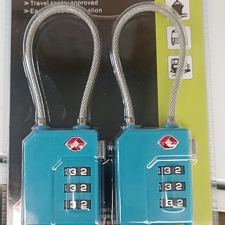 現物全英語中性包装新PC材質TSA21100ワイヤロープケースパスワードロック