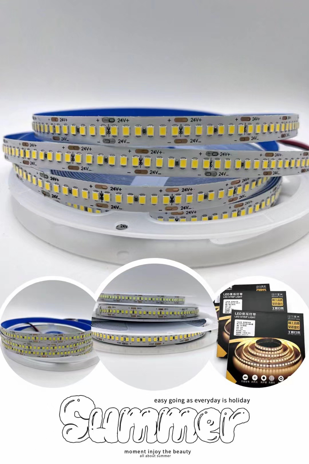 24V-single row 10mm wide -240 lights/meter