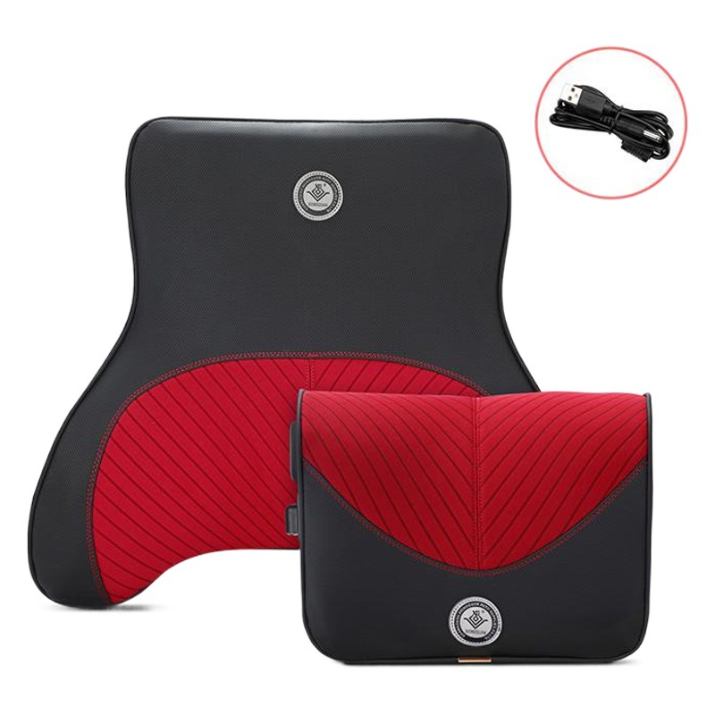 Coche reposacabezas eléctrico masaje cintura cojín del asiento trasero del coche cojín de la cintura de espuma de memoria cojín trasero cintura almohada cintura soporte de la cintura