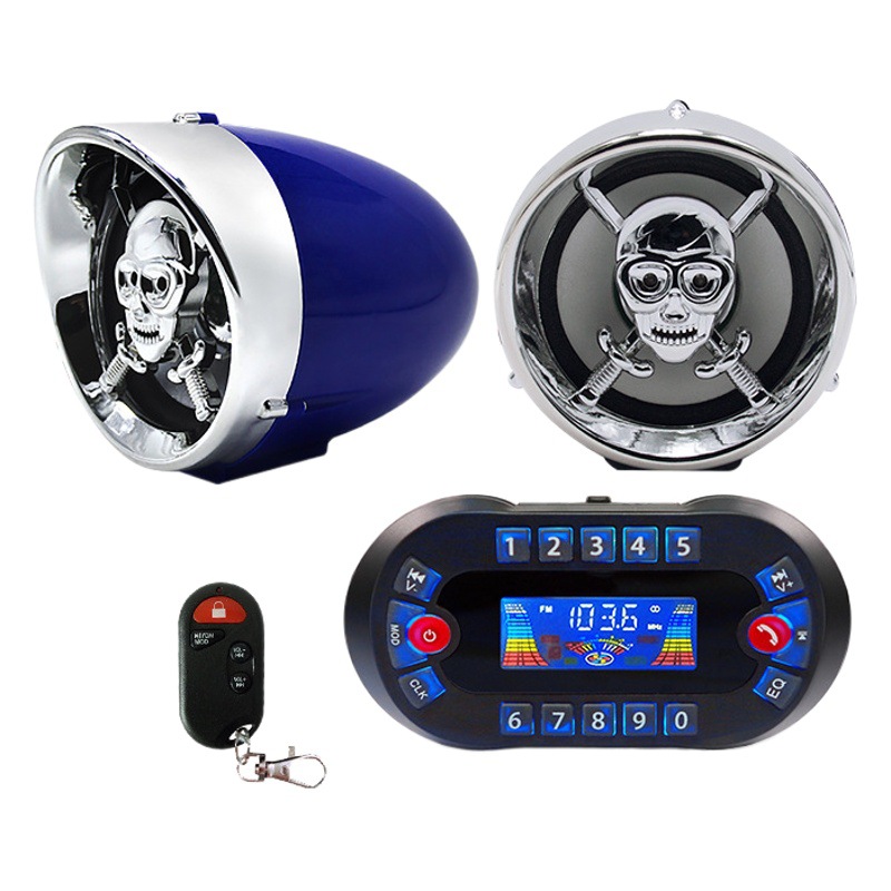 Motocicleta Bluetooth audio llamada montar coche MP3 altavoz inalámbrico con carga rápida coche eléctrico Bluetooth audio