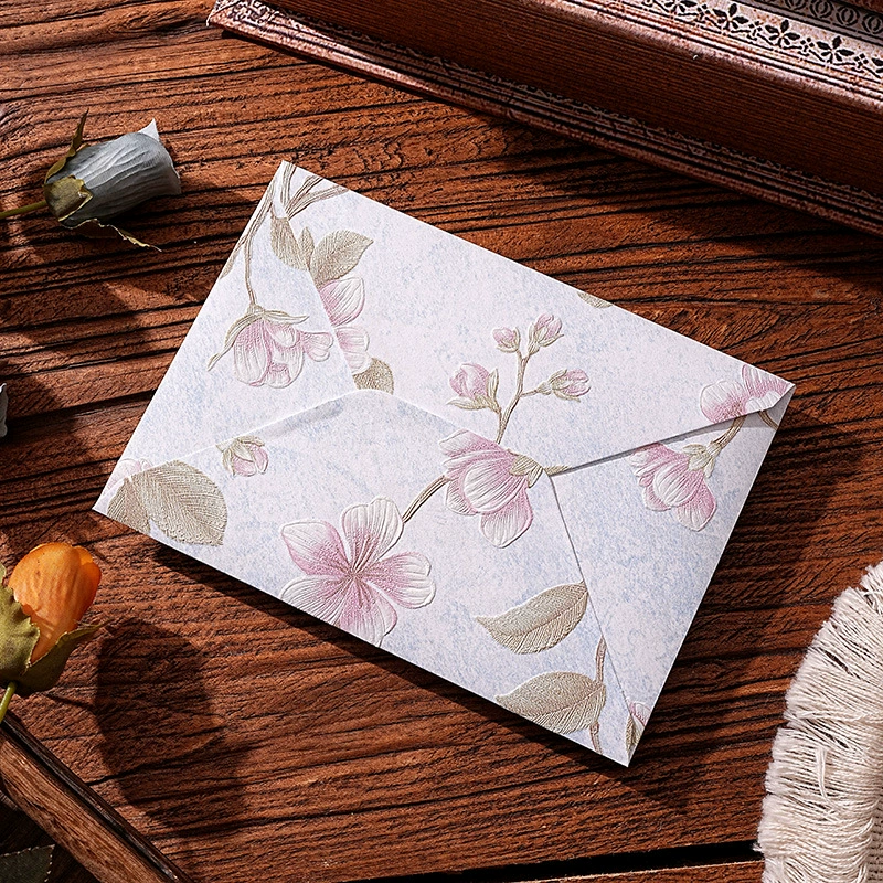 Retro space-time cloud brocade 3D envelope, small size, B6, trial pack, elegant floral design, 优耐