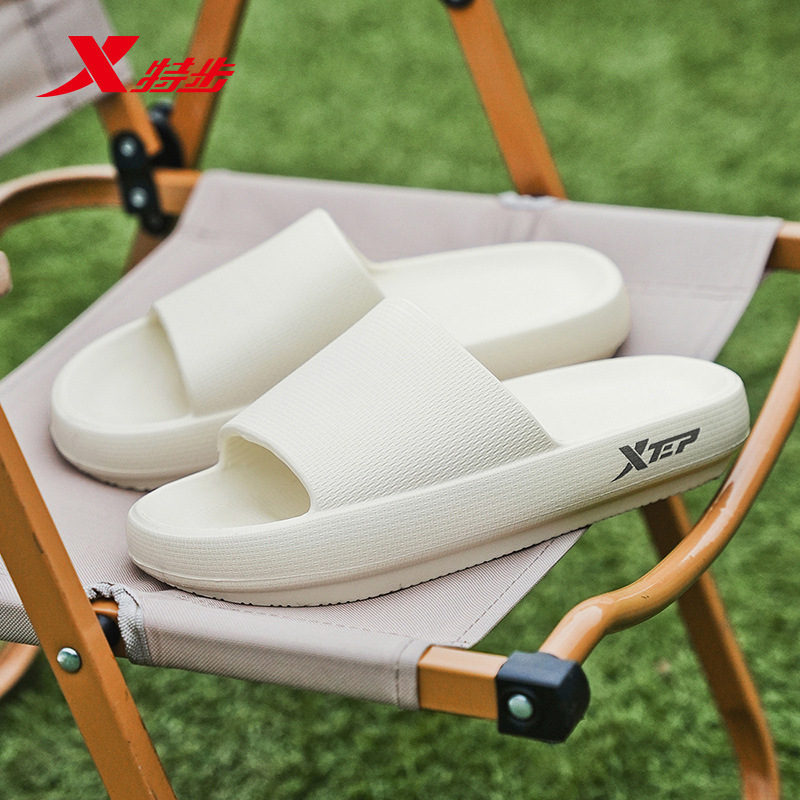 Xtep スリッパ、男性と女性用、カップル用のソフトソールスリッパ、家庭用浴室用滑り止めアウターウェア、夏用スリッパ|undefined
