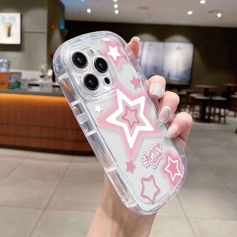 Pink Star iPhone 14 Case, 13 Pro Max Full Coverage, 12/11 Transparent, 78 Plus Drop Protection, XR/X