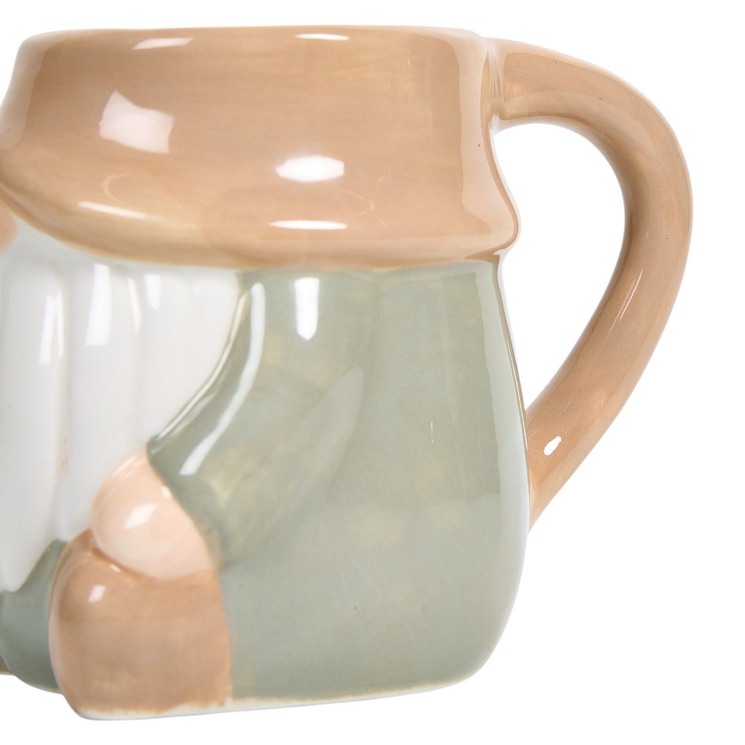 Santa Claus encantador taza de cerámica de agua taza de marca taza de cerámica Qin Sheng con mango de cubiertos de uso diario adornos de regalo