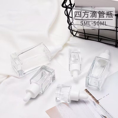 スポット 10 ミリリットル正方形エッセンシャル オイル ボトル化粧品詰め替えボトル 5 ミリリットル正方形スポイト ガラス エッセンシャル オイル詰め替えボトル