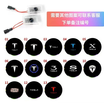 Suitable for Tesla Welcome Light Model3 Modelx Models Modified Decorative Door Projection Atmosphere Led Light