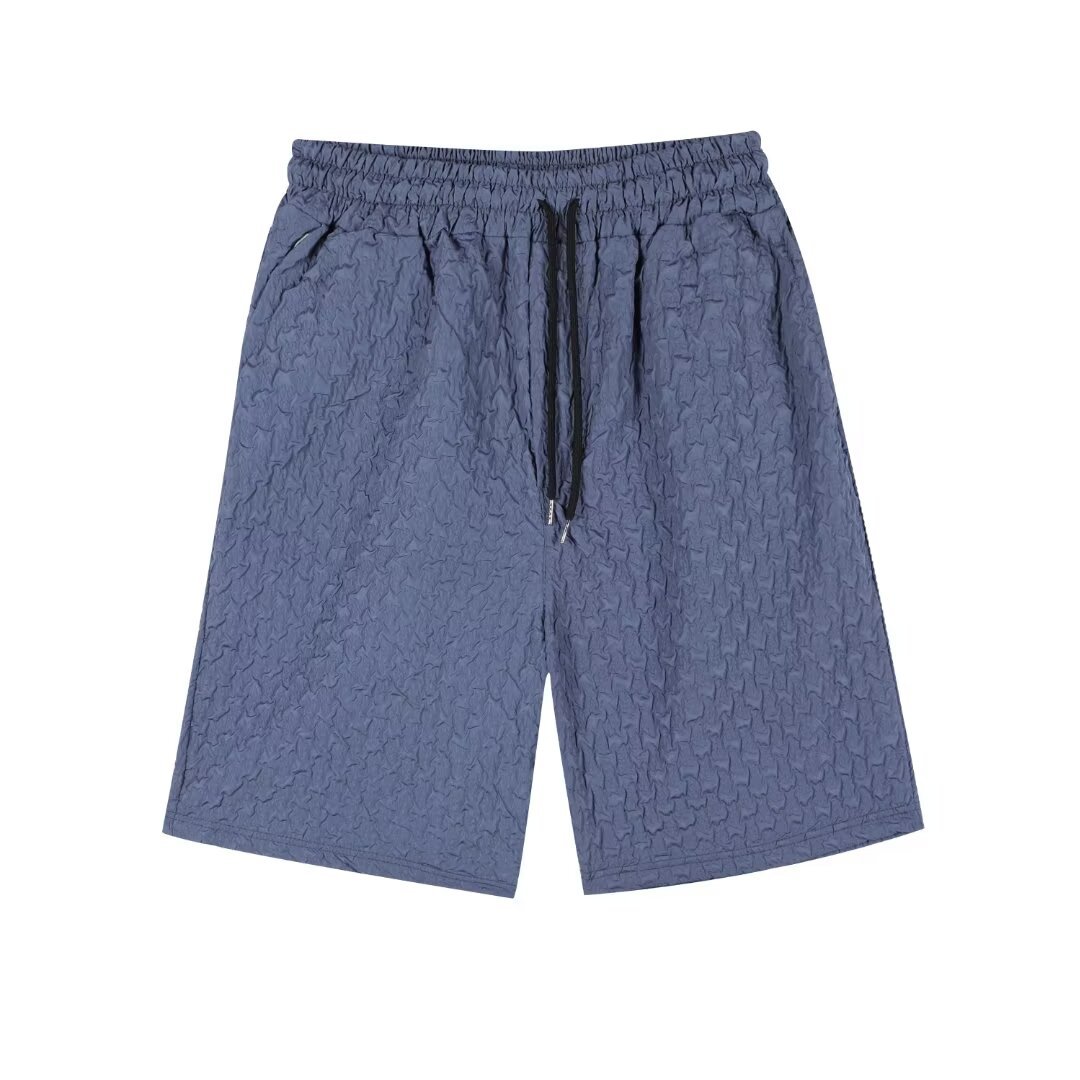 Men's Casual Jacquard Shorts Summer Loose Fit Straight Leg Beach Shorts With Pockets Lightweight & Breathable_viptrois.com