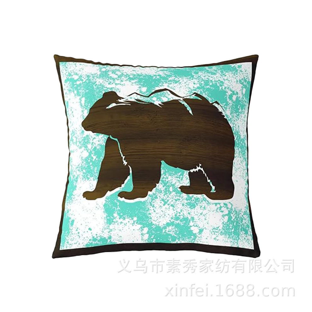 Transfronterizo amazónico Xiyin yak highland ganado animal sofá sala de estar respaldo decoración almohada abraza almohada cubierta de cojín image 34