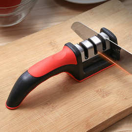 家用手动快速磨刀器 三段定角磨刀石 厨房小工具 家用磨刀器