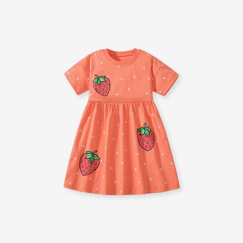 Little maven procesamiento personalizado vestido de niña hermosa europea y americana vestido de princesa de verano de algodón vestido de niño