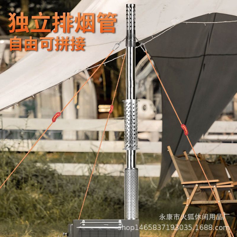 Suministro de estufa de leña portátil para exteriores, tienda de campaña, estufa para exteriores, estufa plegable de estilo para acampar, venta al por mayor de carbón