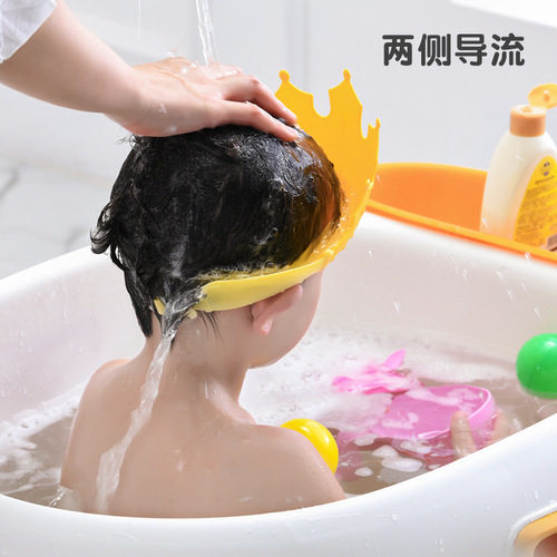 Baby Hair Washing Magic Hat Eye and Ear Protecting Soft Rubber Bath Cap for Infants and Children, Waterproof Shampoo Hat for Kids