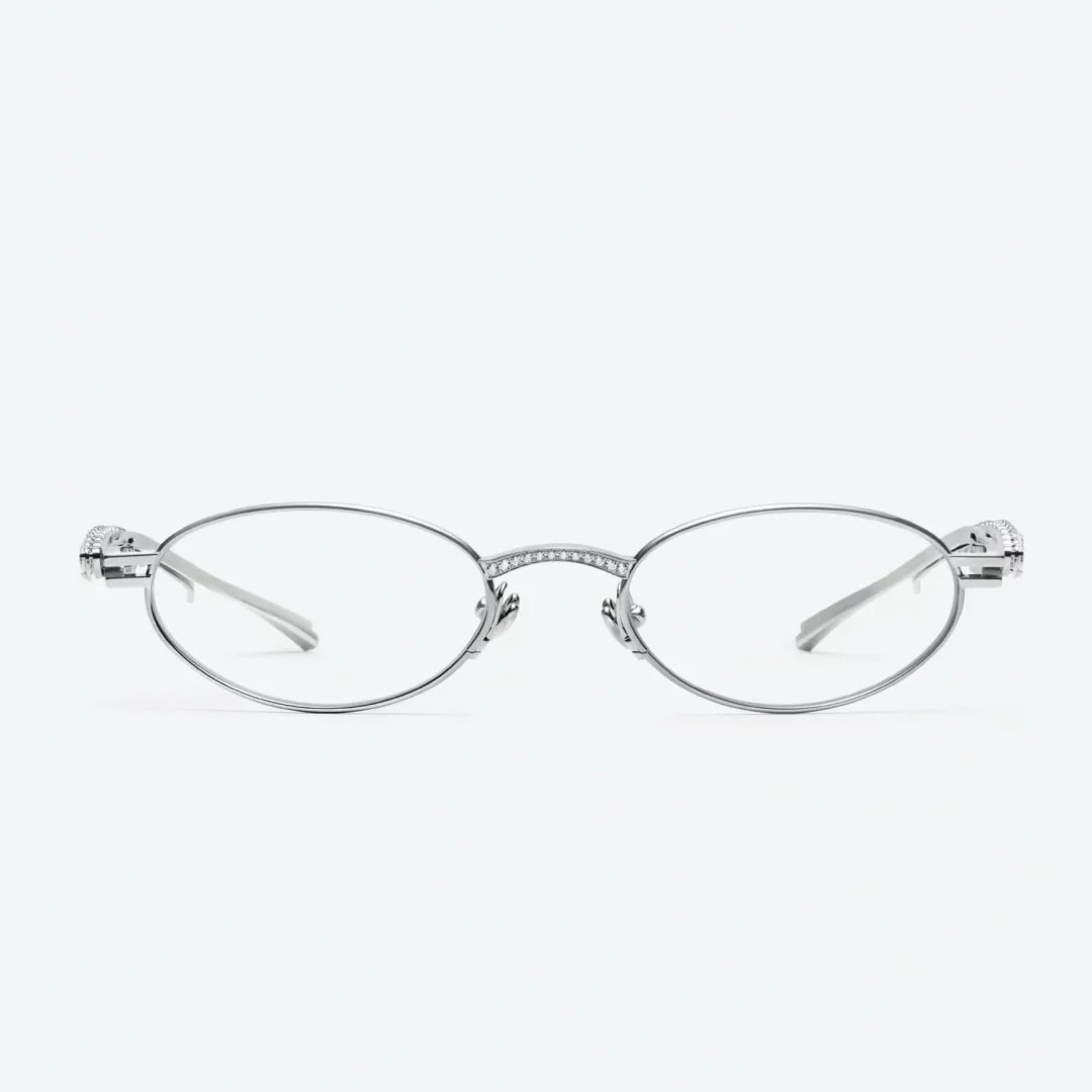 Jenny Jennie el mismo estilo retro gafas de diamantes con montura ovalada para mujer artefacto de maquillaje corto espejo plano marco marea