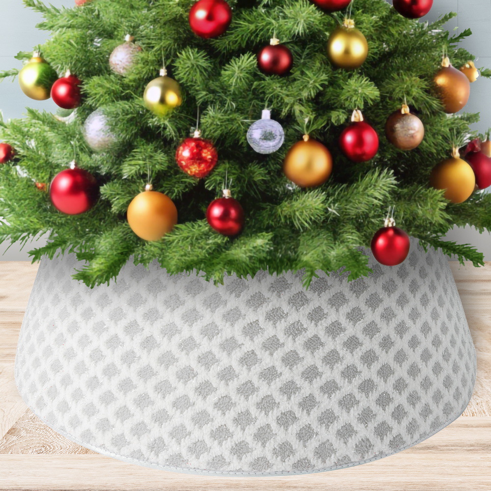 Nuevo cruzado de Navidad cuadrado de peluche árbol de Navidad collar de peluche escenas de diseño accesorios artesanías