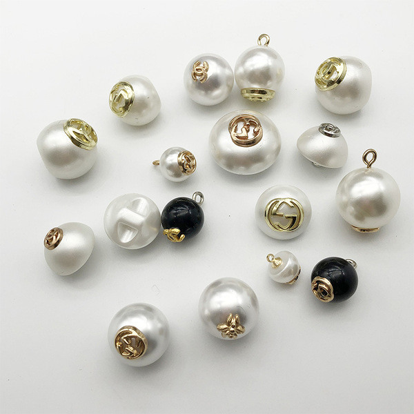 High-end metal round beads pearl
