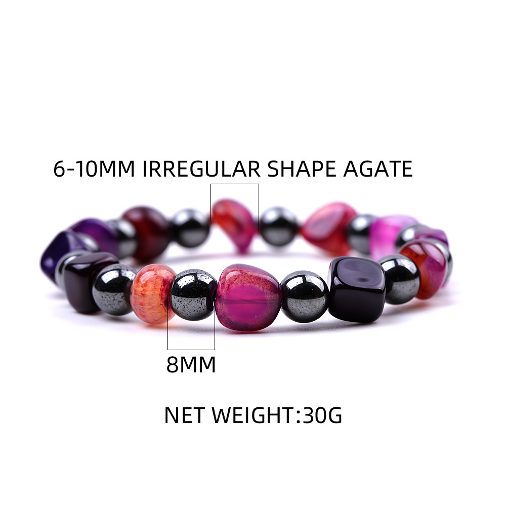 IG Style Simple Style Geometric Beaded Agate Handmade Unisex Bracelets display picture 1