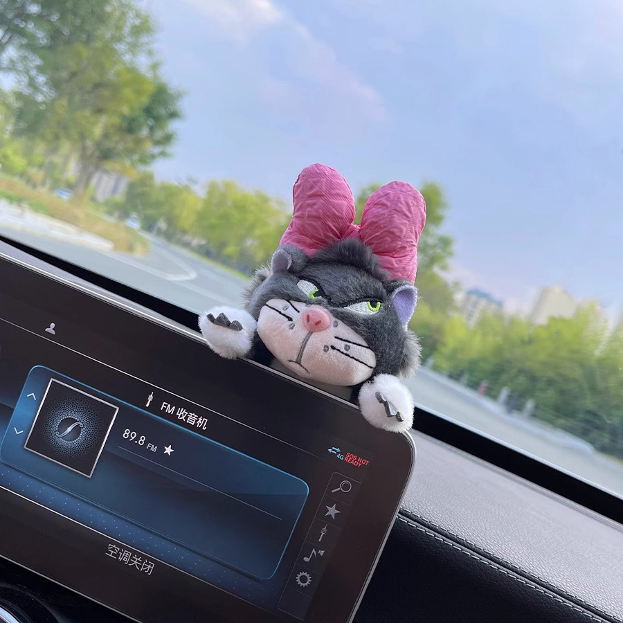 Lucifer Cat Control central Decoración de pantalla Espejo retrovisor de coche Muñeca de coche Muñeca de coche Accesorios de coche lindo