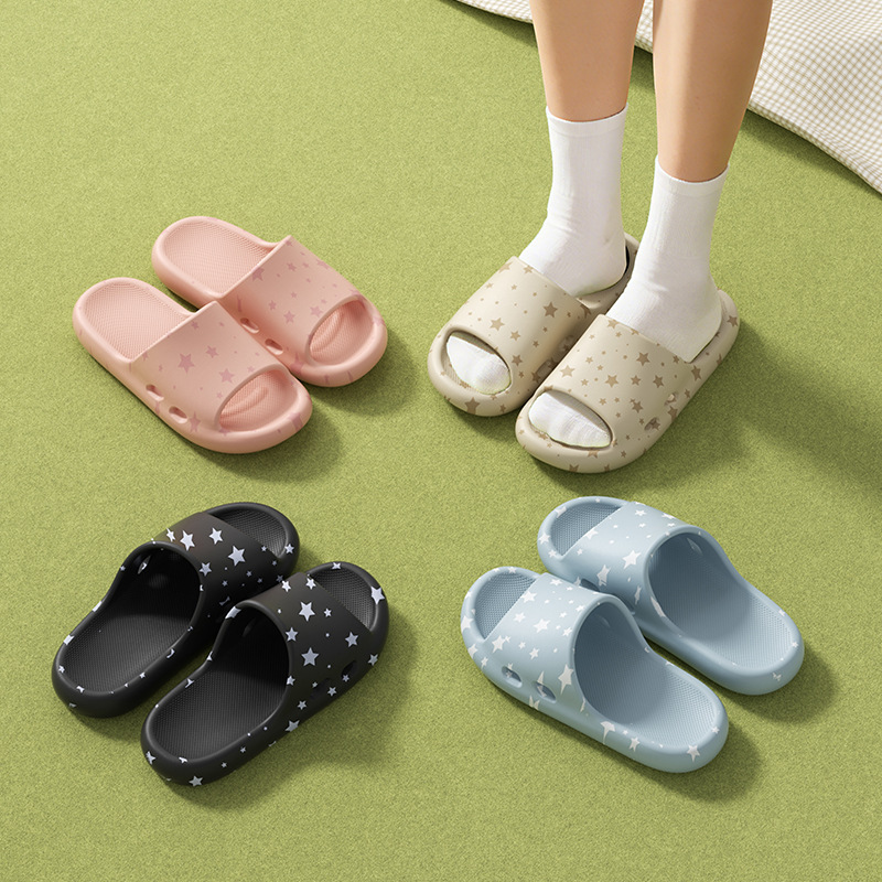 Star Slippers 2026 Spring/Summer New Bathing Bathroom Sandals Indoor Home Breathable Eva Non-Smelly Foot-Friendly Slide Slippers