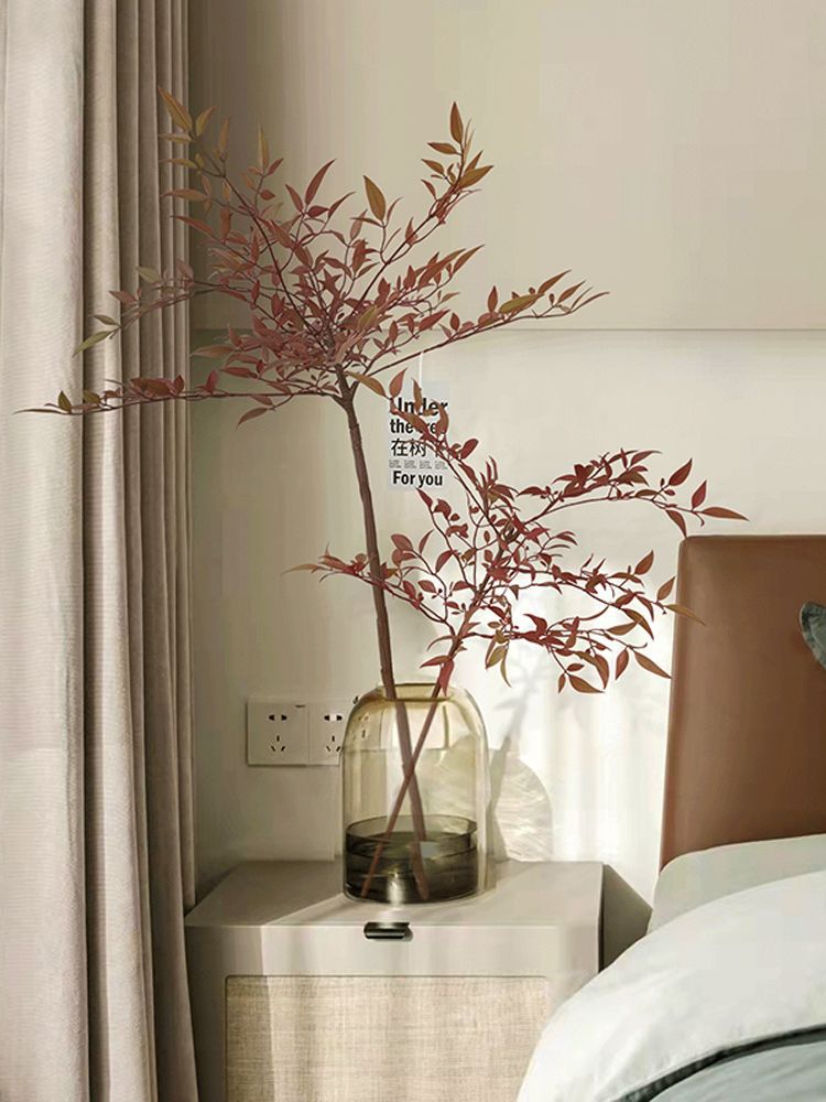 假花南天竹室内客厅桌面摆件装饰仿生植物北欧侘寂风绿植