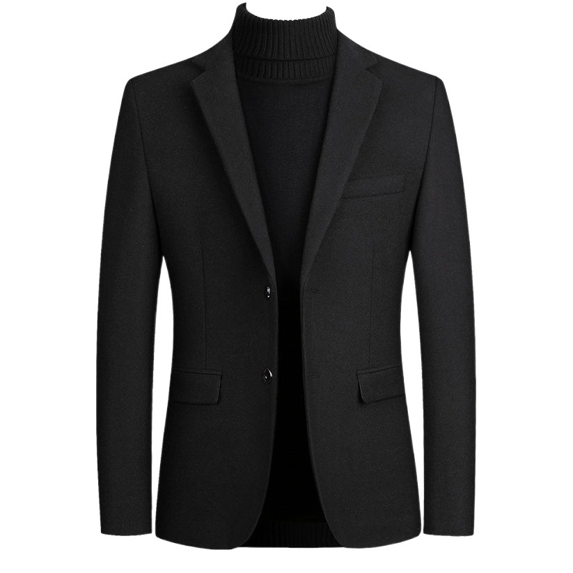Chaqueta de lana para hombre, estilo nuevo de otoño e invierno 2025, traje pequeño, chaqueta informal de negocios, traje individual para hombre