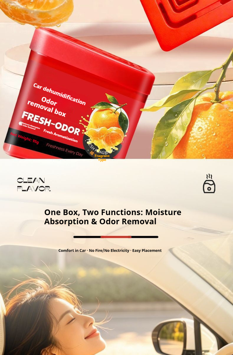 Cross-Border Special Car Dehumidifier Box, In-Car Odor Removal Magic Box, Removes Musty Smell and Odor from the Car, Long-Lasting Fragrance, Moisture Absorption