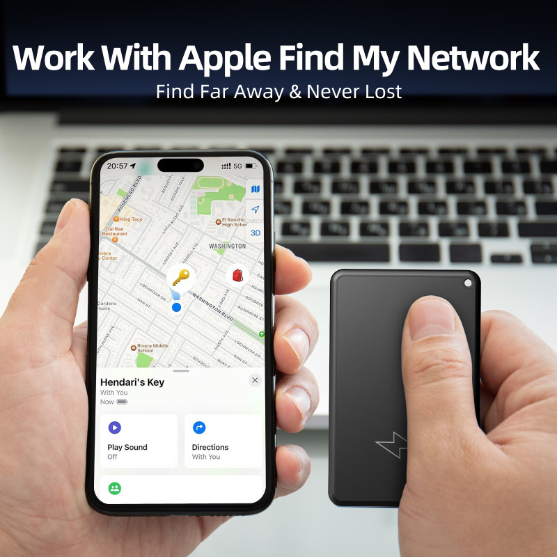 Apple 紛失防止ワイヤレス超薄型カードウォレットアイテム回収防水長持ちスマートロケーターに適しています。|undefined