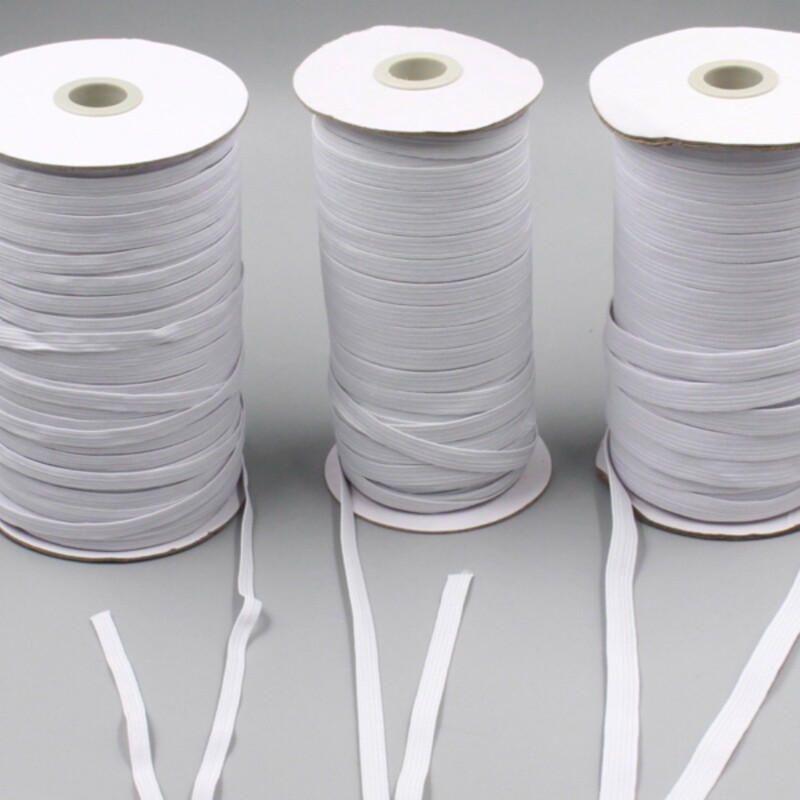 Flat Rope 6-8-10mm Elastic Band Single-Layer Rubber Band Elastic Rope DIY Hair Tie Material