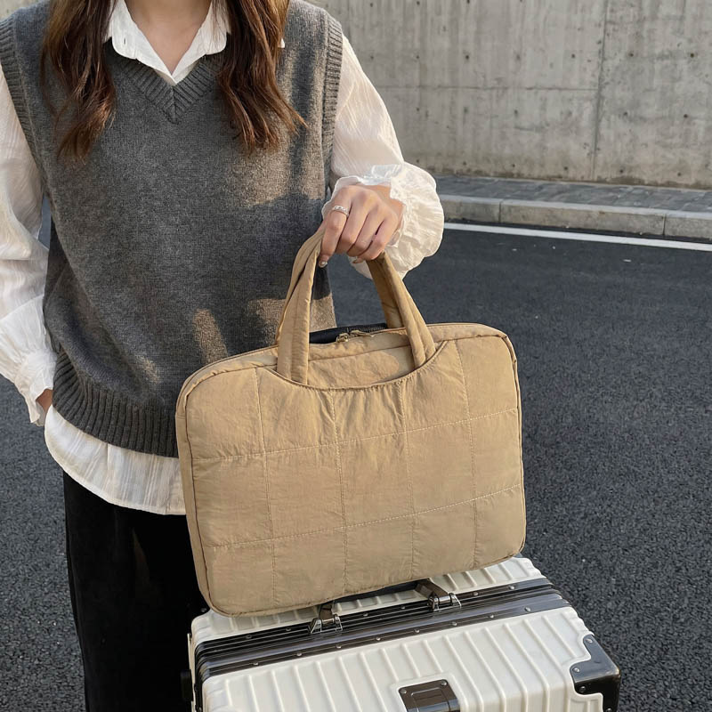 New Korean-Style Cross-Border Laptop Bag 14inch 15inch Women's Stylish Shockproof Notebook Bag Document Briefcase