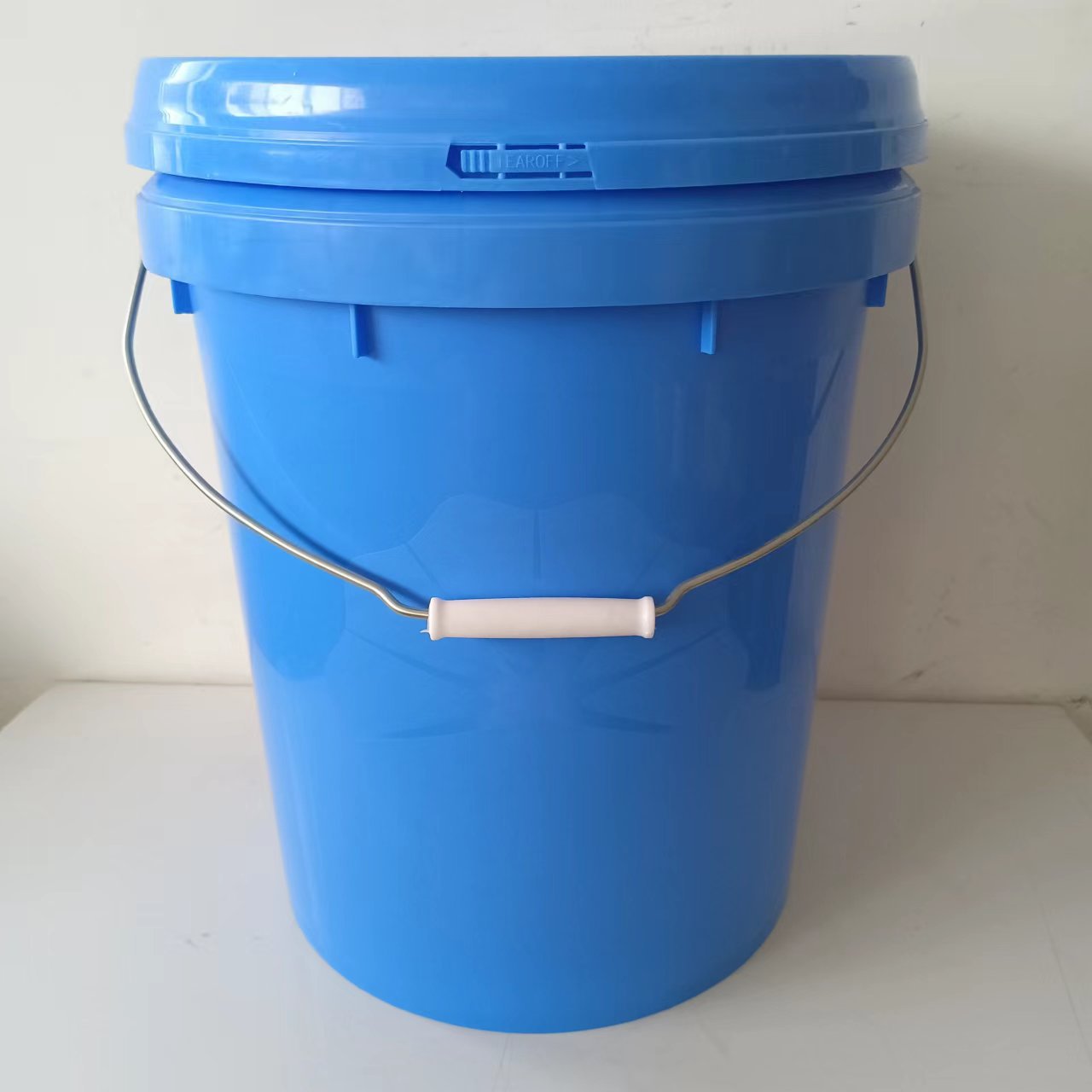 现货圆桶20L原料食品级材质通用铁提手塑料桶