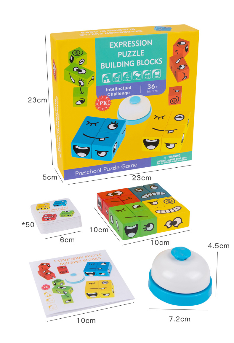 Cute Building Blocks Style Children's Wooden Puzzle Games Assembled Toys display picture 1